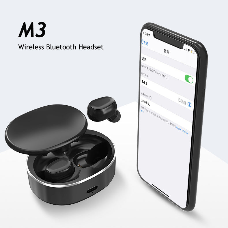 M3 TWS Bluetooth Earphone Wireless Sports Headphone